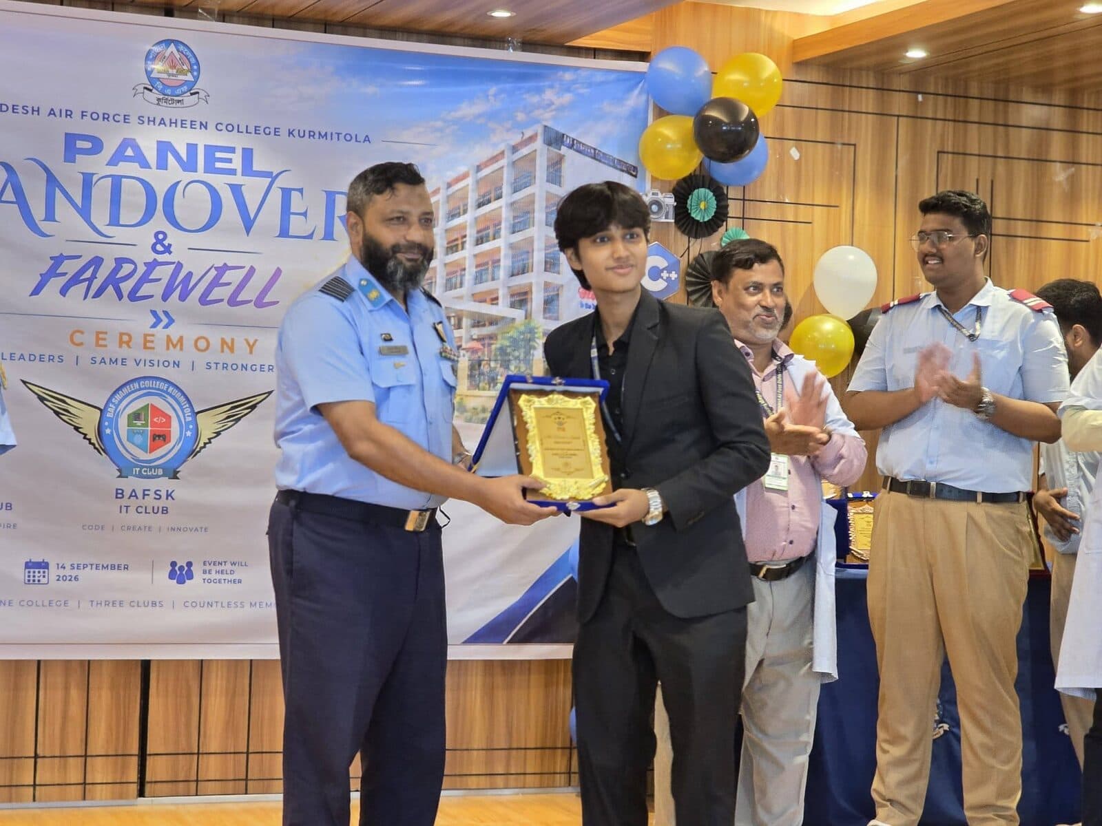 Panel handover and badge ceremony